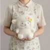 gấu bông cừu đeo hoa xinh